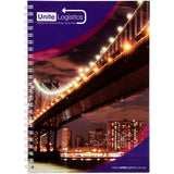 Blocco note a spirale A4 con copertina posteriore stampata Desk-Mate® personalizzato con logo - Pubblienne