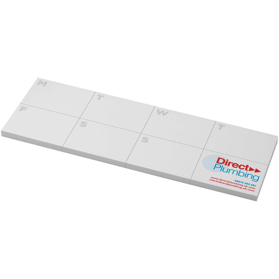 Foglietti adesivi in materiale riciclato con agenda stampata Sticky-Mate® personalizzato con logo - Pubblienne