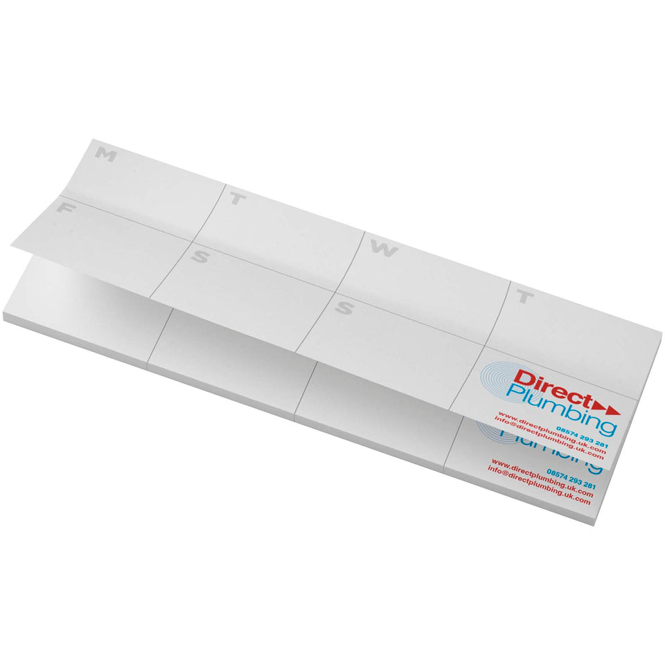 Foglietti adesivi in materiale riciclato con agenda stampata Sticky-Mate® personalizzato con logo - Pubblienne