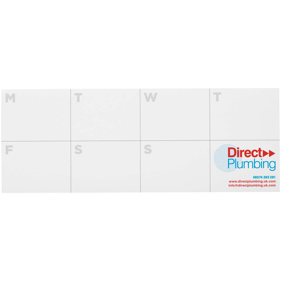 Foglietti adesivi in materiale riciclato con agenda stampata Sticky-Mate® personalizzato con logo - Pubblienne