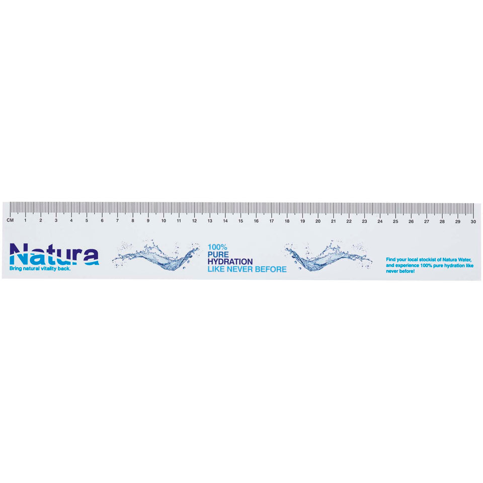 Foglietti adesivi in materiale riciclato con righello stampato da 30cm Sticky-Mate® personalizzato con logo - Pubblienne