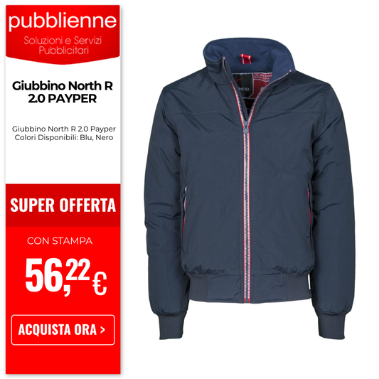 Giubbino North R 2.0 PAYPER personalizzato con logo - Pubblienne