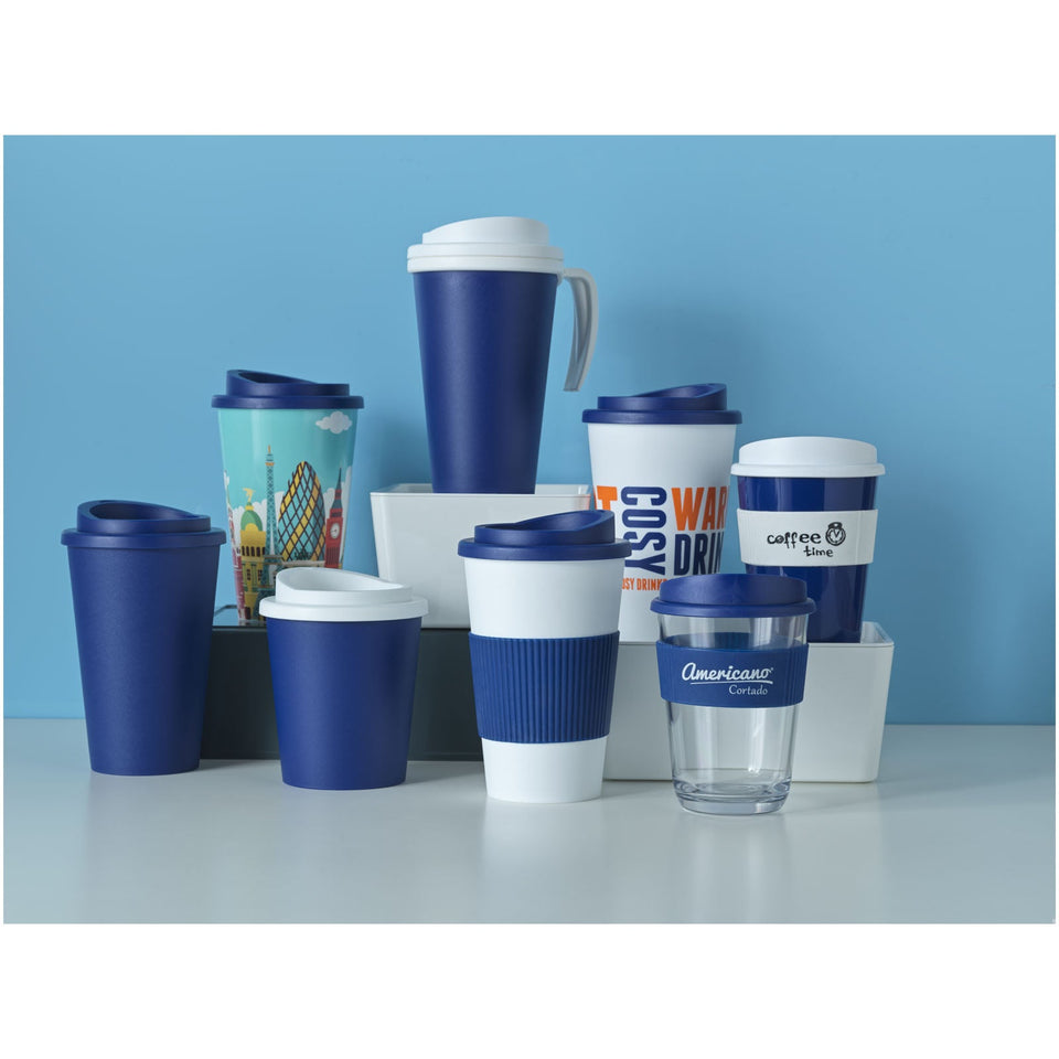 Bicchiere termico da 350 ml con impugnatura Americano® personalizzato con logo - Pubblienne