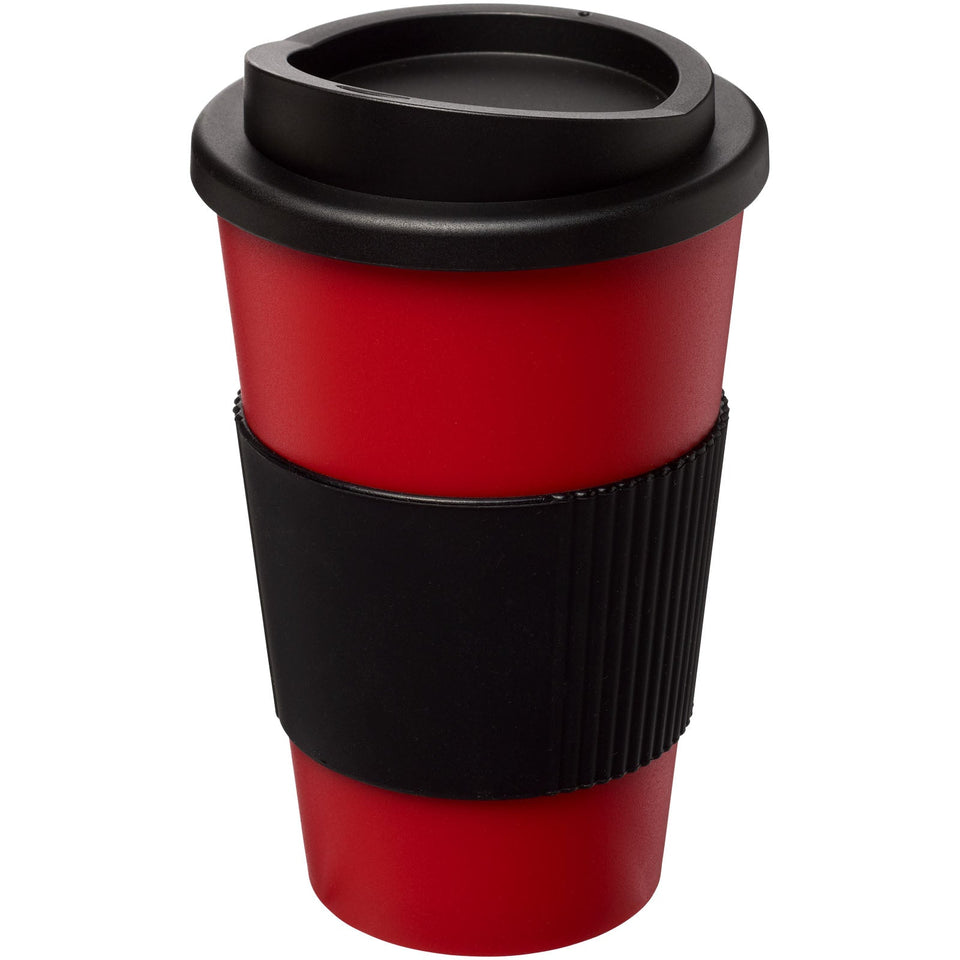 Bicchiere termico da 350 ml con impugnatura Americano® personalizzato con logo - Pubblienne