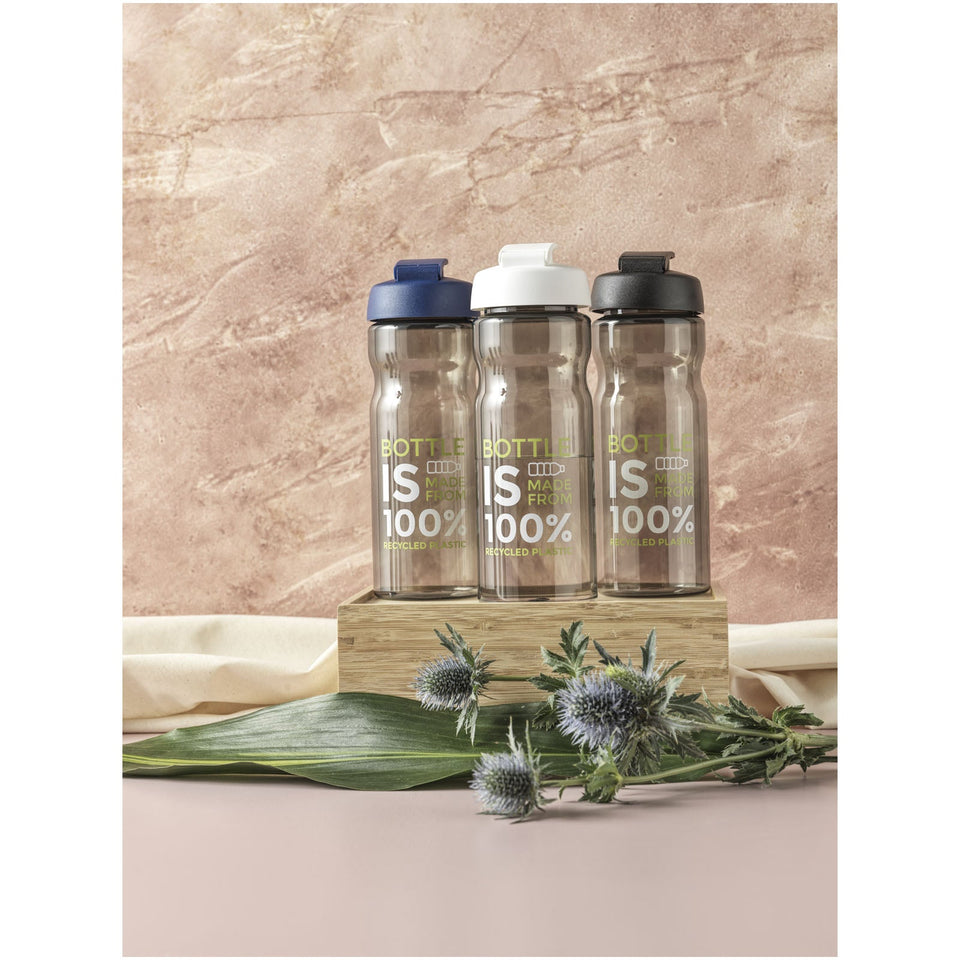 Borraccia sportiva da 650 ml con coperchio a scatto H2O Active® Eco Base personalizzato con logo - Pubblienne