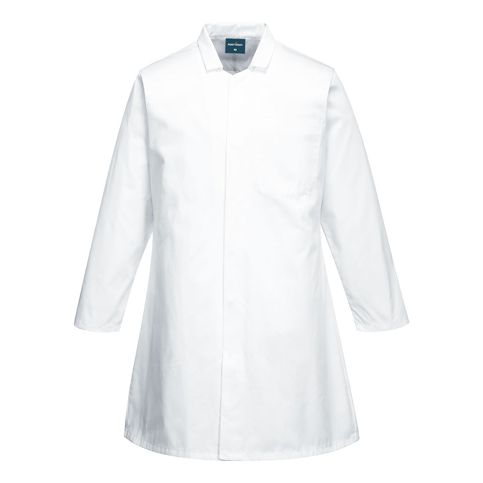 Camice da uomo a 1 tasca per l’industria alimentare Portwest personalizzato con logo - Pubblienne