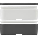 Contenitore portavivande a doppio strato MIYO da 700 + 700 ml personalizzato con logo - Pubblienne