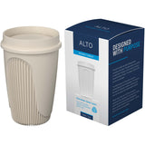 Bicchiere da 350 ml con coperchio a 360° Alto POP personalizzato con logo - Pubblienne