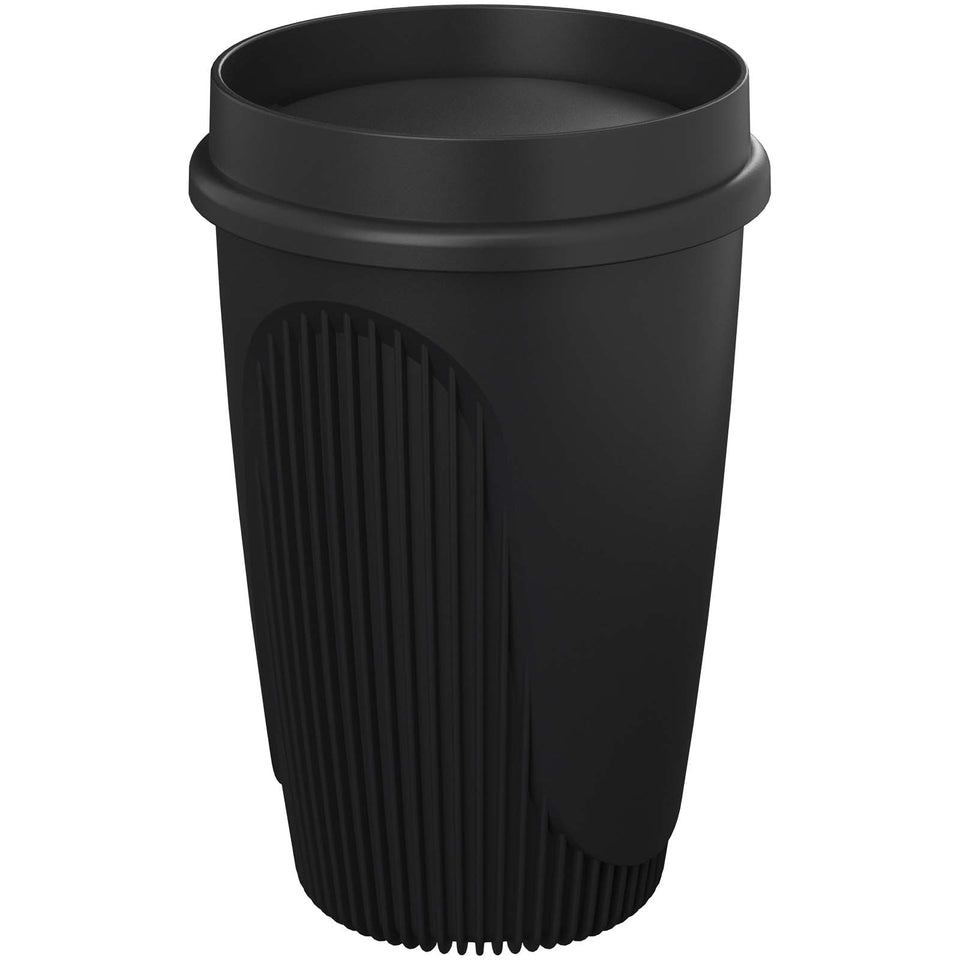 Bicchiere da 350 ml con coperchio a 360° Alto POP personalizzato con logo - Pubblienne