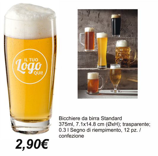Bicchiere Birra 0,33l INCISIONE LASER