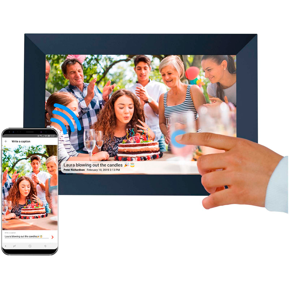 Cornice per foto digitali Wi-Fi da 10" Prixton Prado Frameo personalizzato con logo - Pubblienne