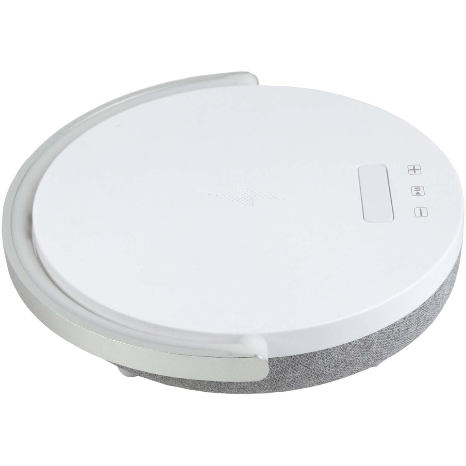 Speaker Bluetooth® 4 in 1 da 10 W con luce LED e base di ricarica wireless Prixton personalizzato con logo - Pubblienne