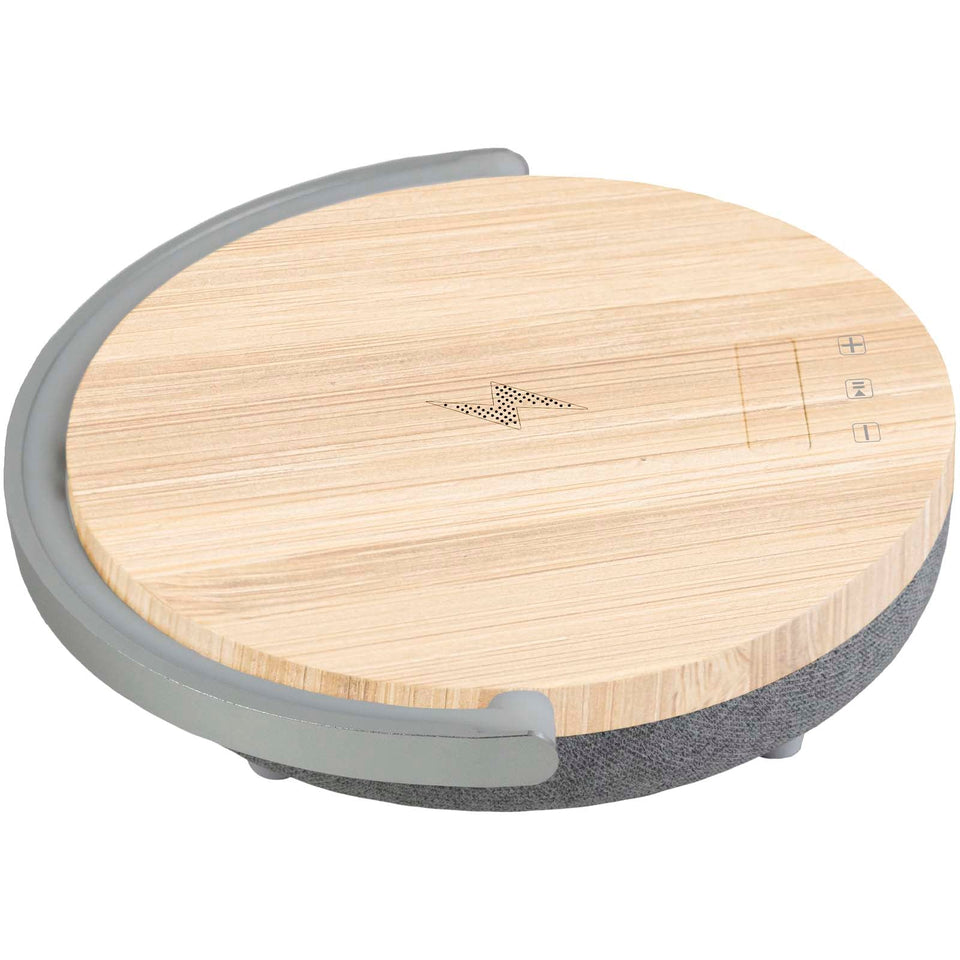 Speaker Bluetooth® 4 in 1 da 10 W con luce LED e base di ricarica wireless Prixton personalizzato con logo - Pubblienne