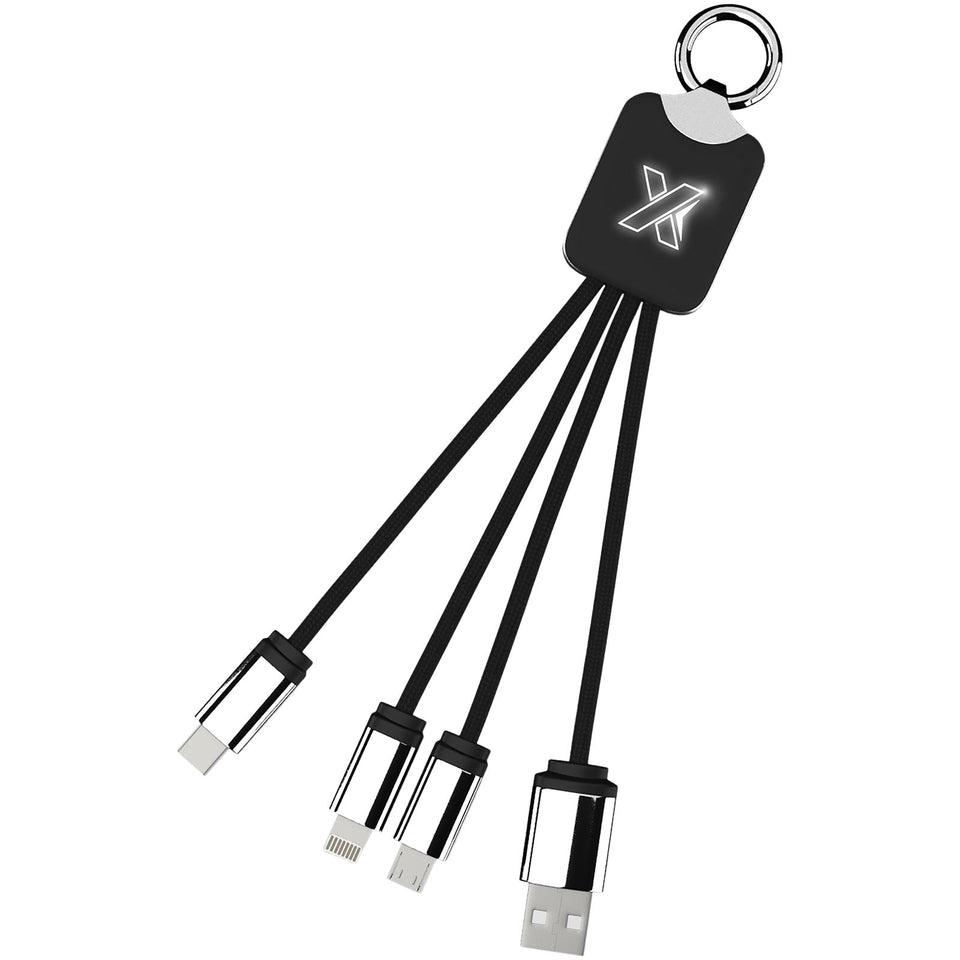 Cavo luminoso SCX.design C15 quadrato personalizzato con logo - Pubblienne