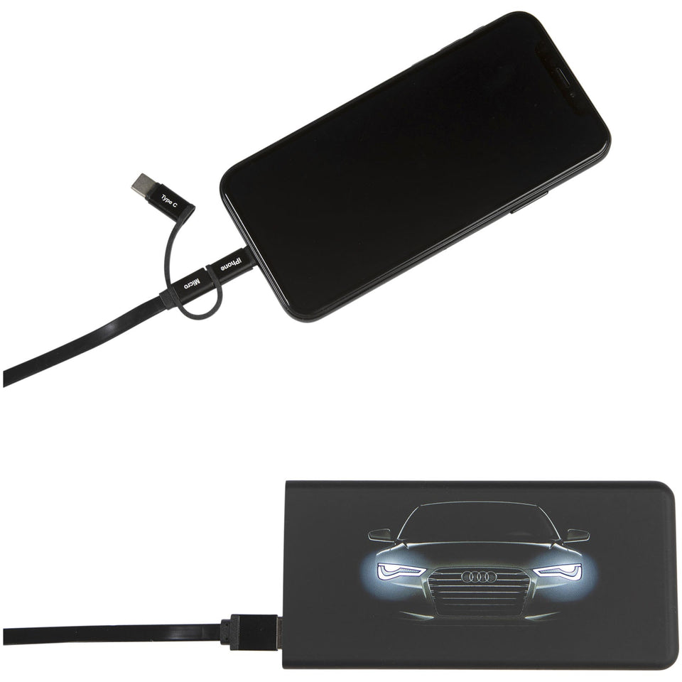 Power bank luminoso SCX.design P15 da 5000 mAh personalizzato con logo - Pubblienne