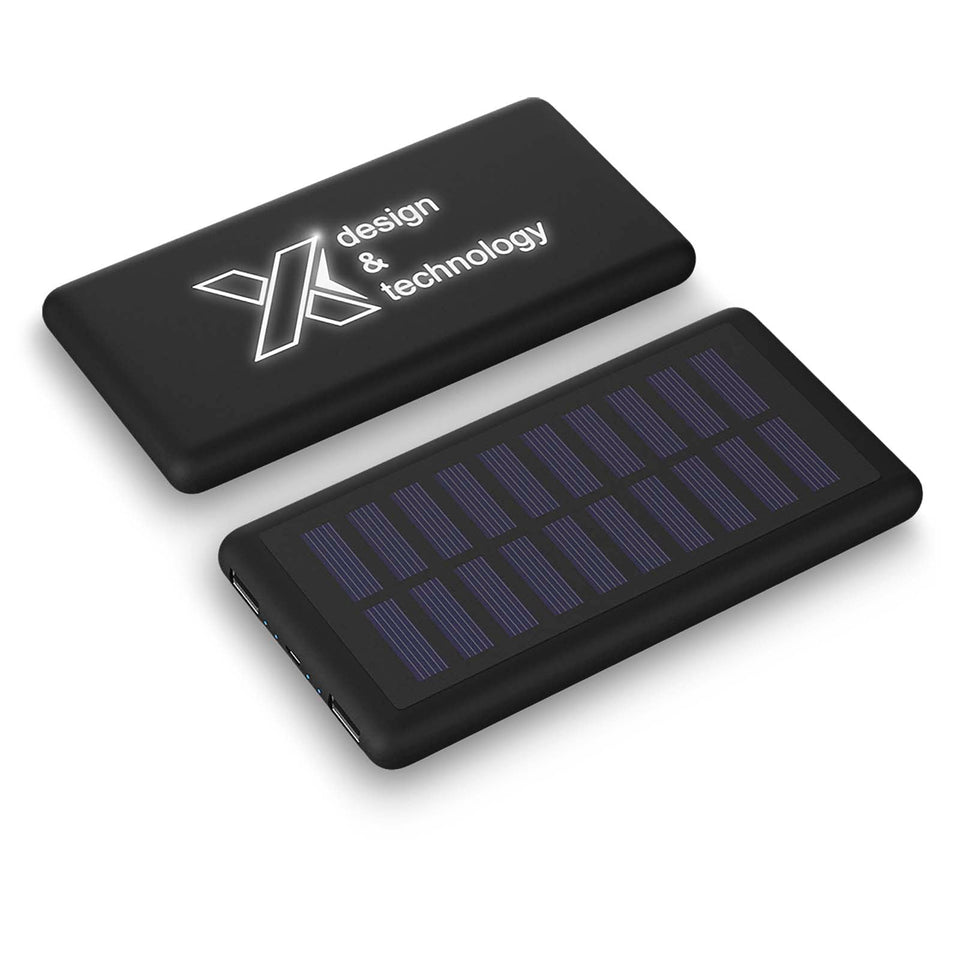 Power bank luminoso SCX.design P30 a carica solare personalizzato con logo - Pubblienne