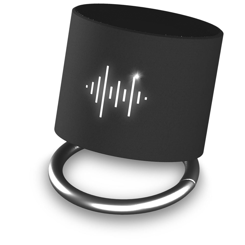 Speaker luminoso SCX.design S26 con anello personalizzato con logo - Pubblienne