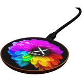 Stazione di ricarica wireless in legno SCX.design W13 da 10 W personalizzato con logo - Pubblienne