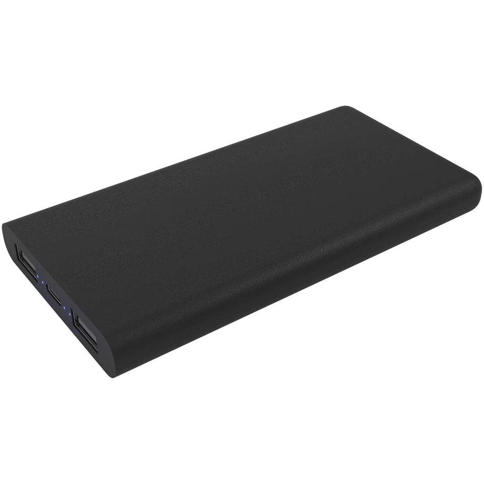 Power bank wireless luminoso in gomma da 10.000 mAh SCX.design P40 personalizzato con logo - Pubblienne