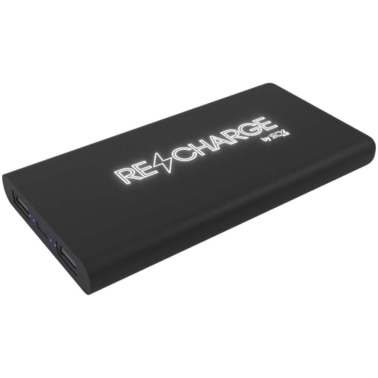Power bank wireless luminoso in gomma da 10.000 mAh SCX.design P40 personalizzato con logo - Pubblienne