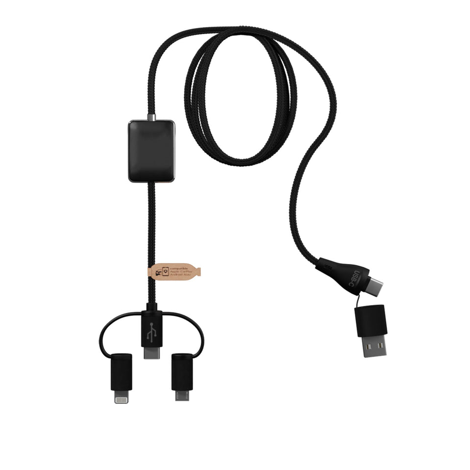 Cavo di ricarica 5-in-1 SCX.design C48 CarPlay personalizzato con logo - Pubblienne