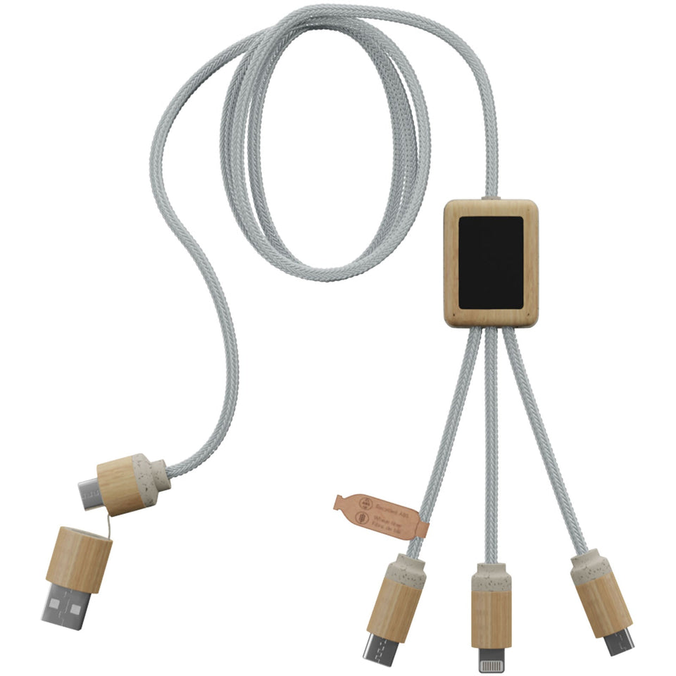 Cavo di ricarica 5-in-1 SCX.design C49 personalizzato con logo - Pubblienne