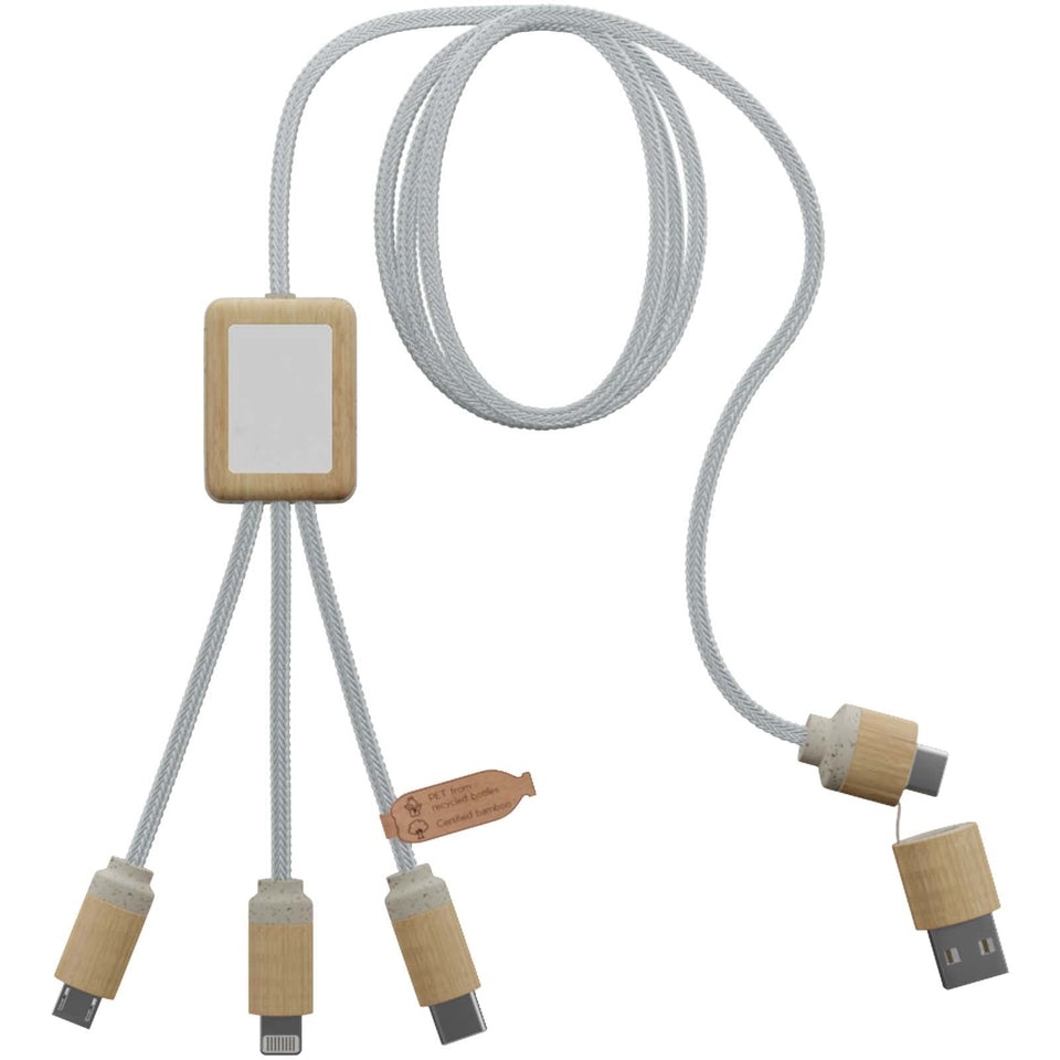 Cavo di ricarica 5-in-1 SCX.design C49 personalizzato con logo - Pubblienne