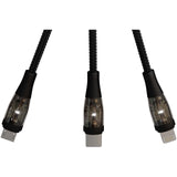 Cavo di ricarica rapida 5 in 1 da 100 W/5 A con display digitale SCX.design C50 personalizzato con logo - Pubblienne