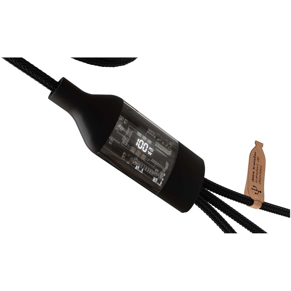 Cavo di ricarica rapida 5 in 1 da 100 W/5 A con display digitale SCX.design C50 personalizzato con logo - Pubblienne