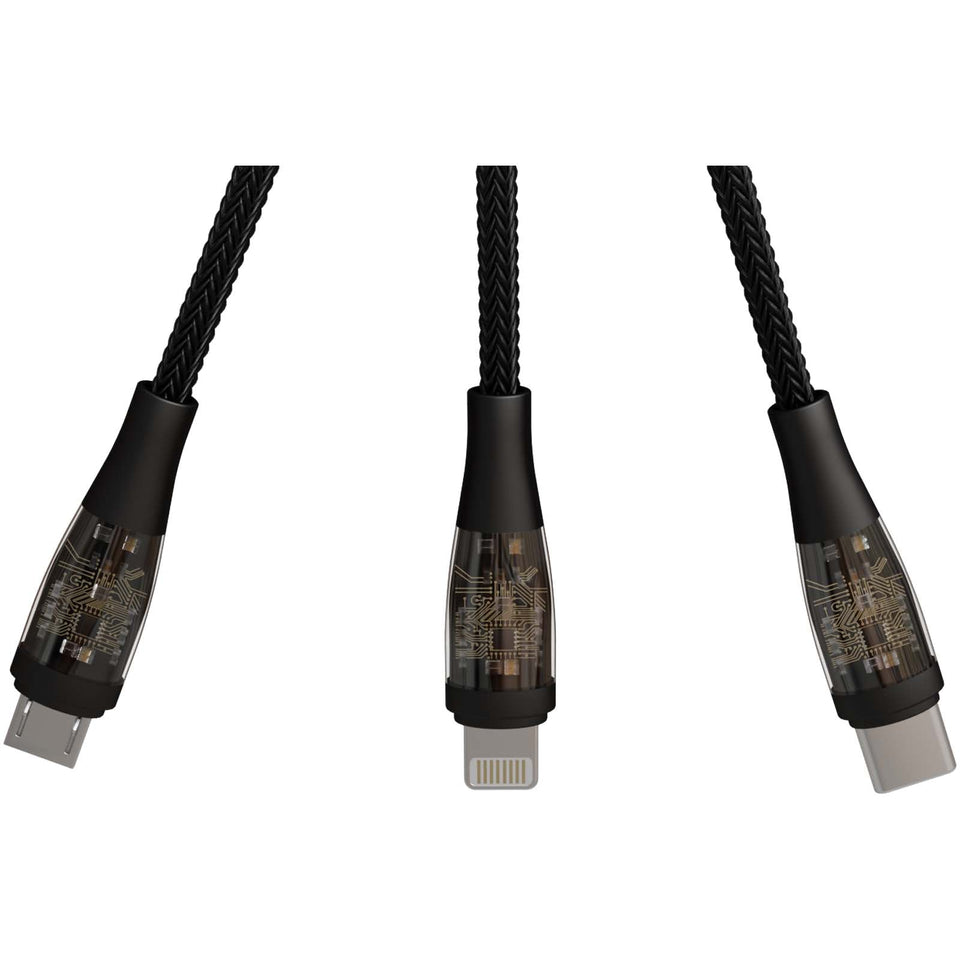 Cavo di ricarica rapida 5 in 1 da 100 W/5 A con display digitale SCX.design C50 personalizzato con logo - Pubblienne