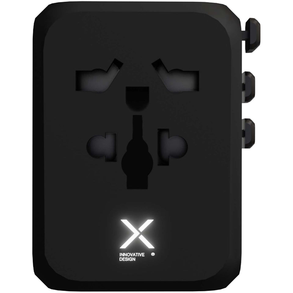 Adattatore universale da viaggio SCX.design T16 personalizzato con logo - Pubblienne