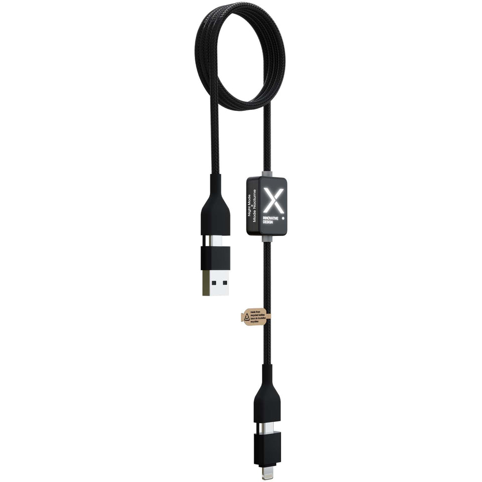Cavo di ricarica con interruttore e logo luminoso da 60 W SCX.design C32 personalizzato con logo - Pubblienne