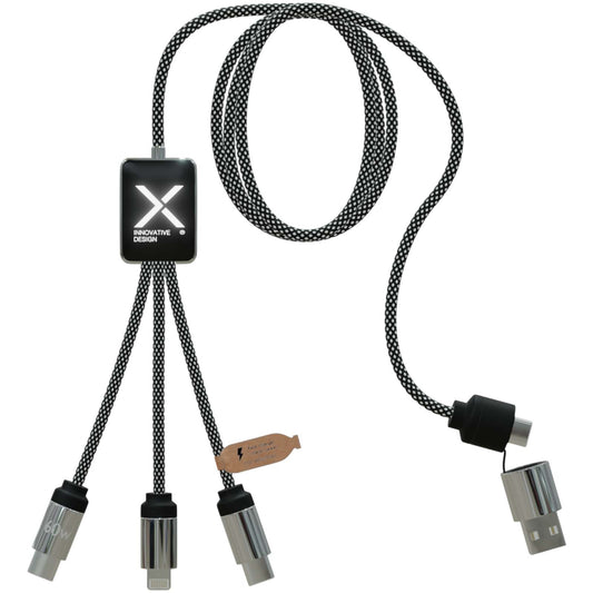 Cavo di ricarica di Tipo-C con doppio logo luminoso da 60 W SCX.design C33 personalizzato con logo - Pubblienne