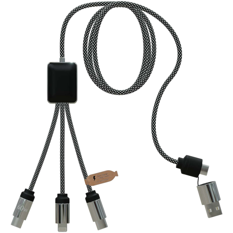Cavo di ricarica di Tipo-C con doppio logo luminoso da 60 W SCX.design C33 personalizzato con logo - Pubblienne