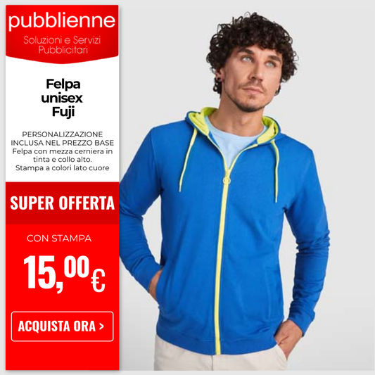 Felpa unisex Fuji personalizzato con logo - Pubblienne