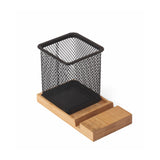 2652 Gechy - Portapenne/Cellulare In alluminio E Legno personalizzato con logo - Pubblienne