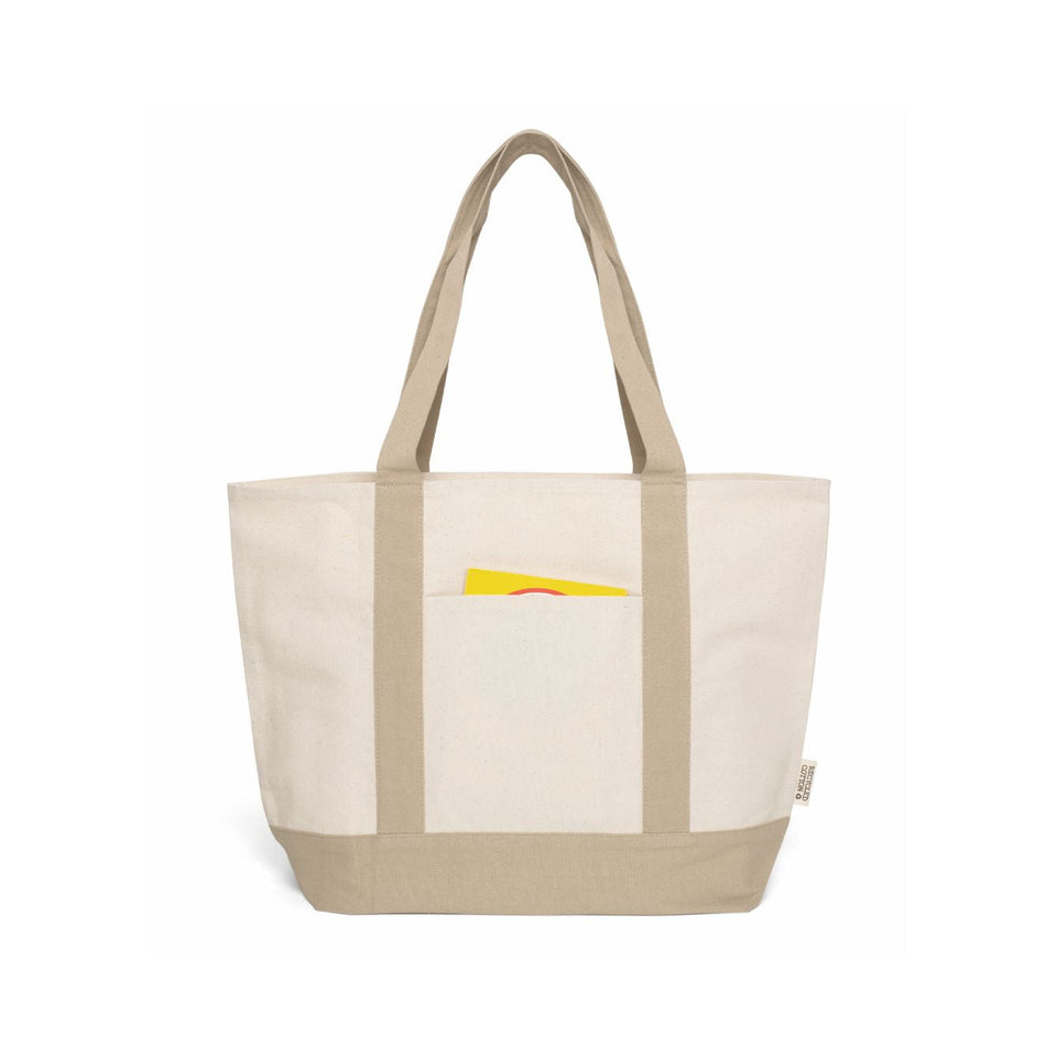 2845 Agatea - Borsa In Cotone Riciclato Dimensioni: cm 36x52x16 personalizzato con logo - Pubblienne