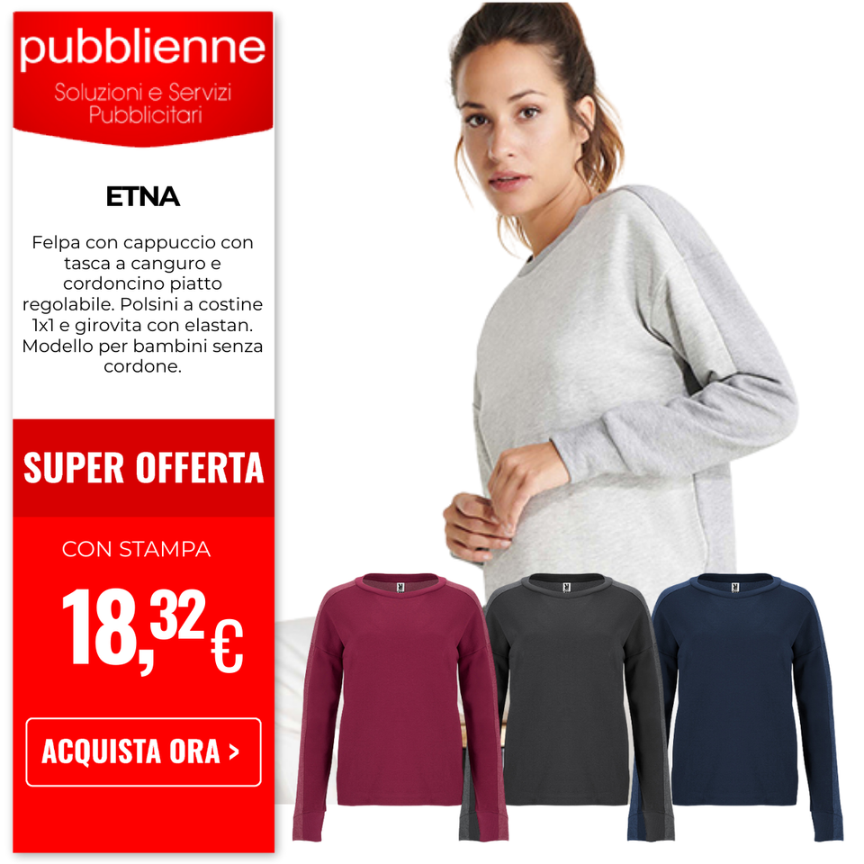R1077 - Roly Etna Felpa Donna personalizzato con logo - Pubblienne