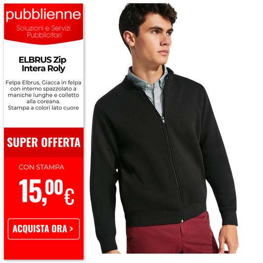 ELBRUS Zip Intera Roly personalizzato con logo - Pubblienne