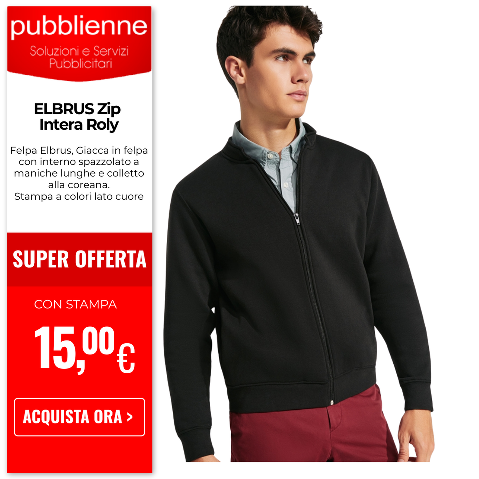 ELBRUS Zip Intera Roly personalizzato con logo - Pubblienne