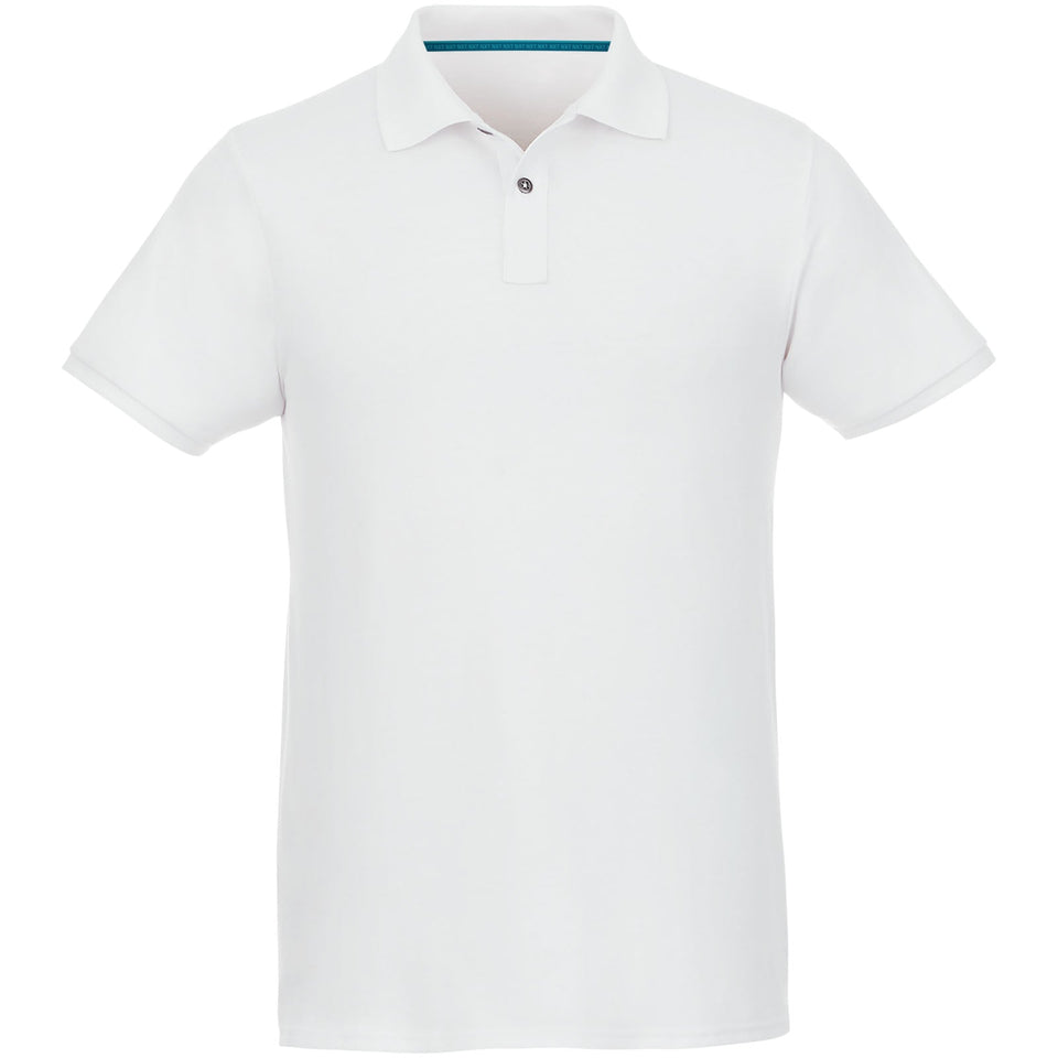 Polo Beryl da uomo a manica corta in tessuto organico riciclato personalizzato con logo - Pubblienne