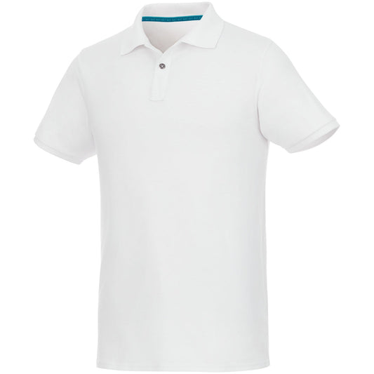 Polo Beryl da uomo a manica corta in tessuto organico riciclato personalizzato con logo - Pubblienne