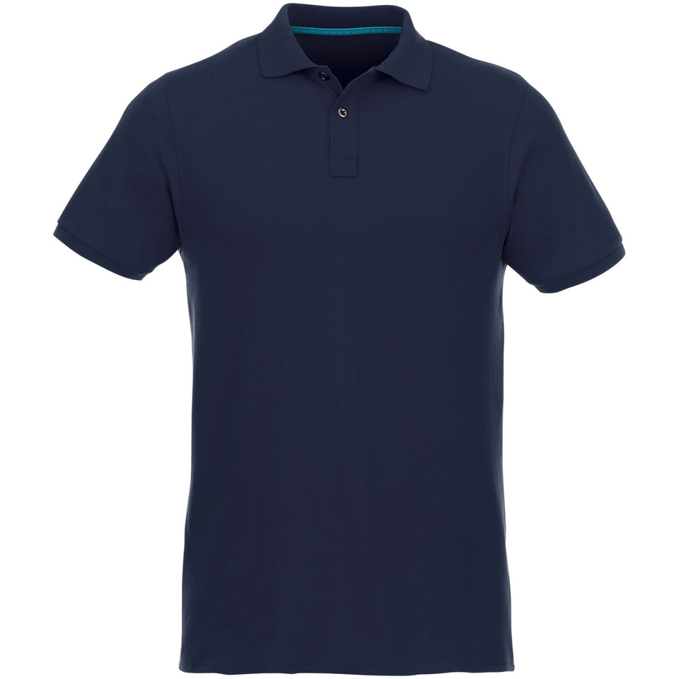Polo Beryl da uomo a manica corta in tessuto organico riciclato personalizzato con logo - Pubblienne