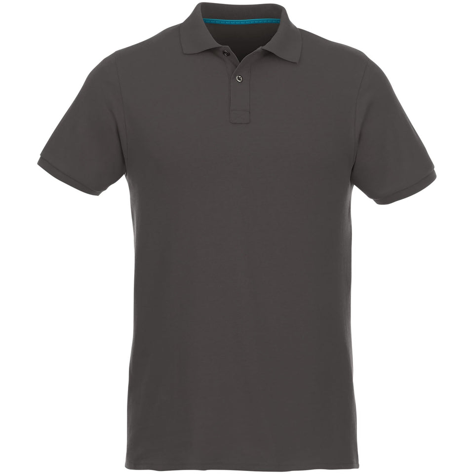 Polo Beryl da uomo a manica corta in tessuto organico riciclato personalizzato con logo - Pubblienne
