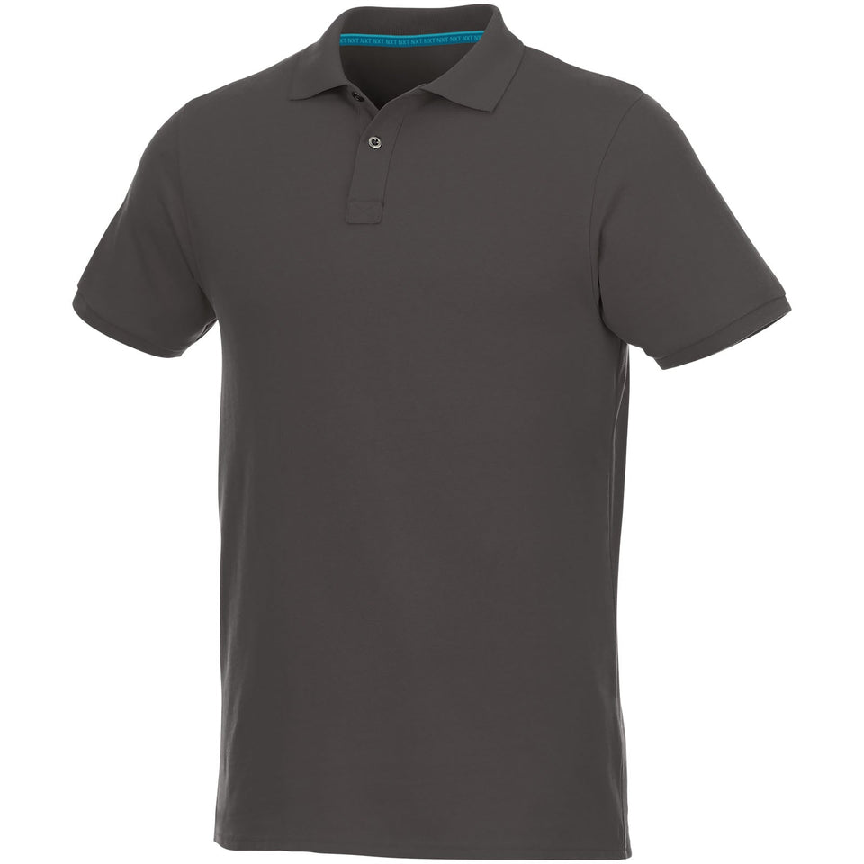 Polo Beryl da uomo a manica corta in tessuto organico riciclato personalizzato con logo - Pubblienne