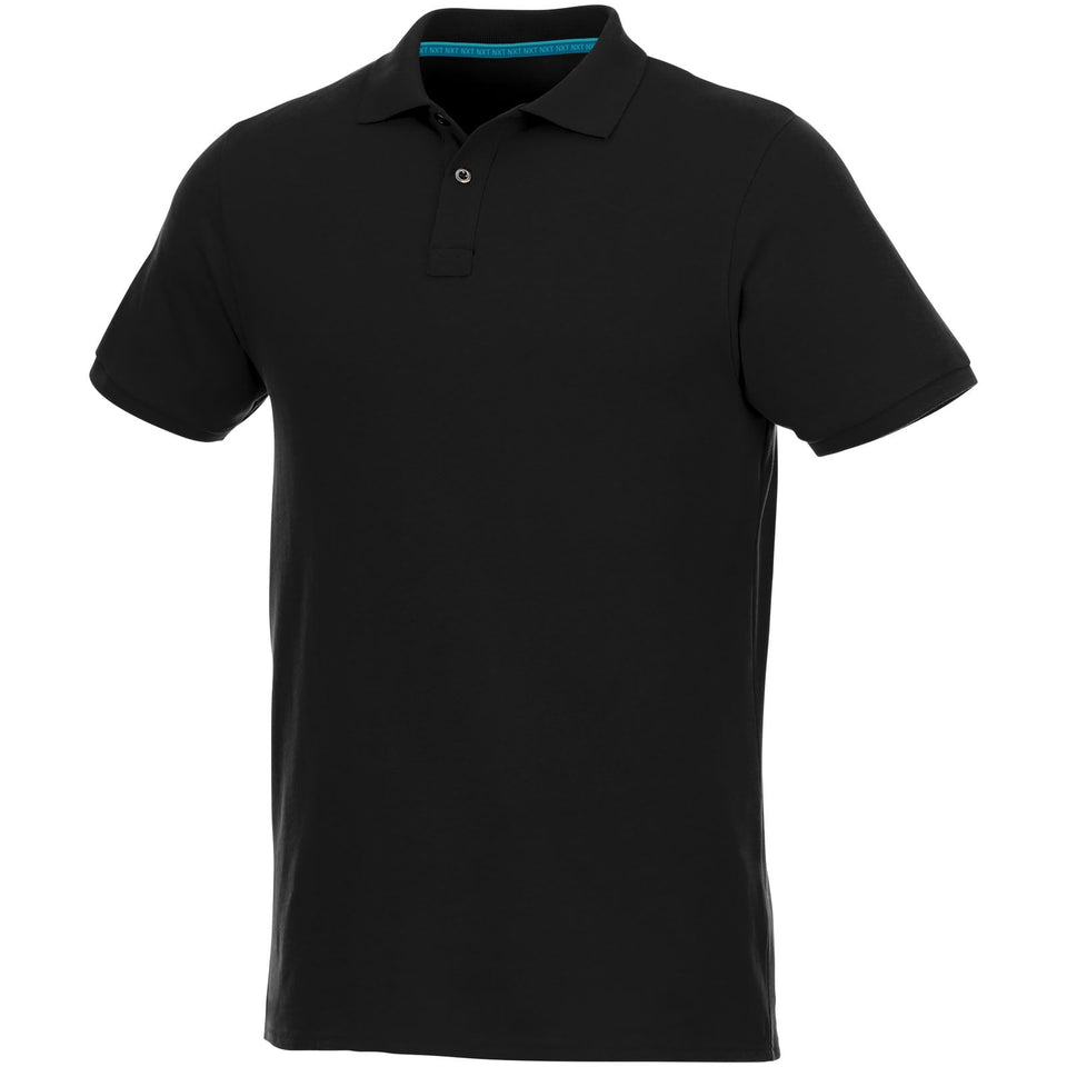 Polo Beryl da uomo a manica corta in tessuto organico riciclato personalizzato con logo - Pubblienne