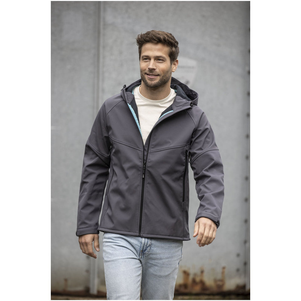 Giacca Coltan da uomo in softshell riciclato personalizzato con logo - Pubblienne