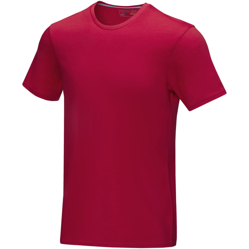 T-shirt Azurite a manica corta da uomo in tessuto organico personalizzato con logo - Pubblienne