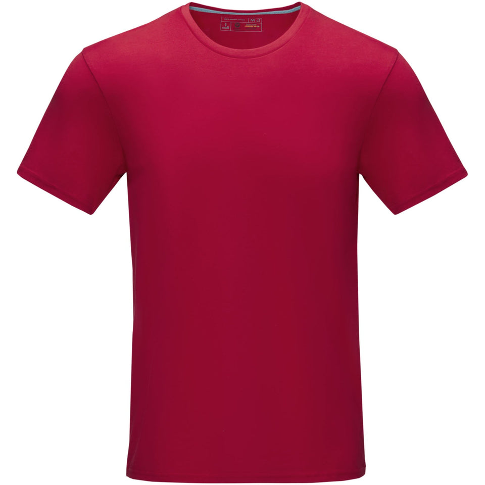 T-shirt Azurite a manica corta da uomo in tessuto organico personalizzato con logo - Pubblienne