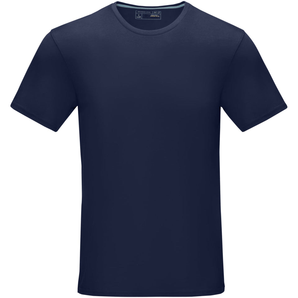 T-shirt Azurite a manica corta da uomo in tessuto organico personalizzato con logo - Pubblienne